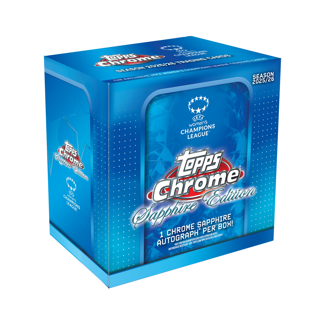 2025-26 Topps Chrome Sapphire Women's UEFA Champions League Soccer - Hobby Box
