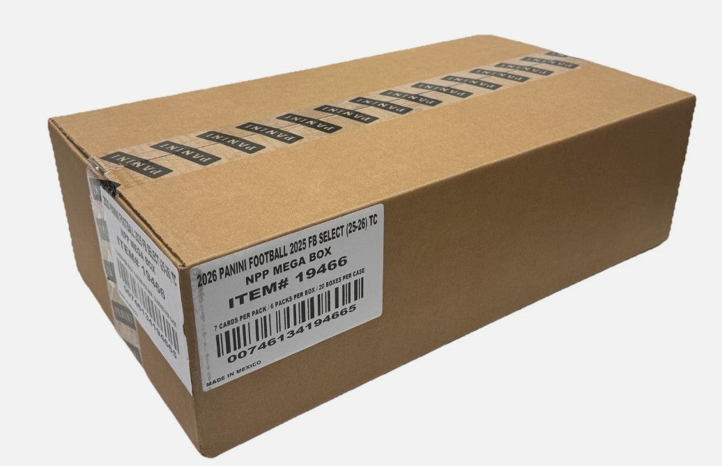 2025 Panini Select NFL Mega Box - Sealed Case (20 Boxes)